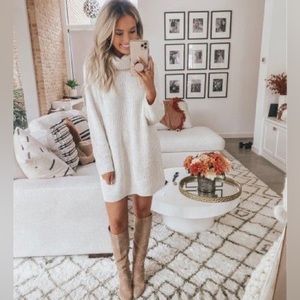 Winter White Sweater Dress